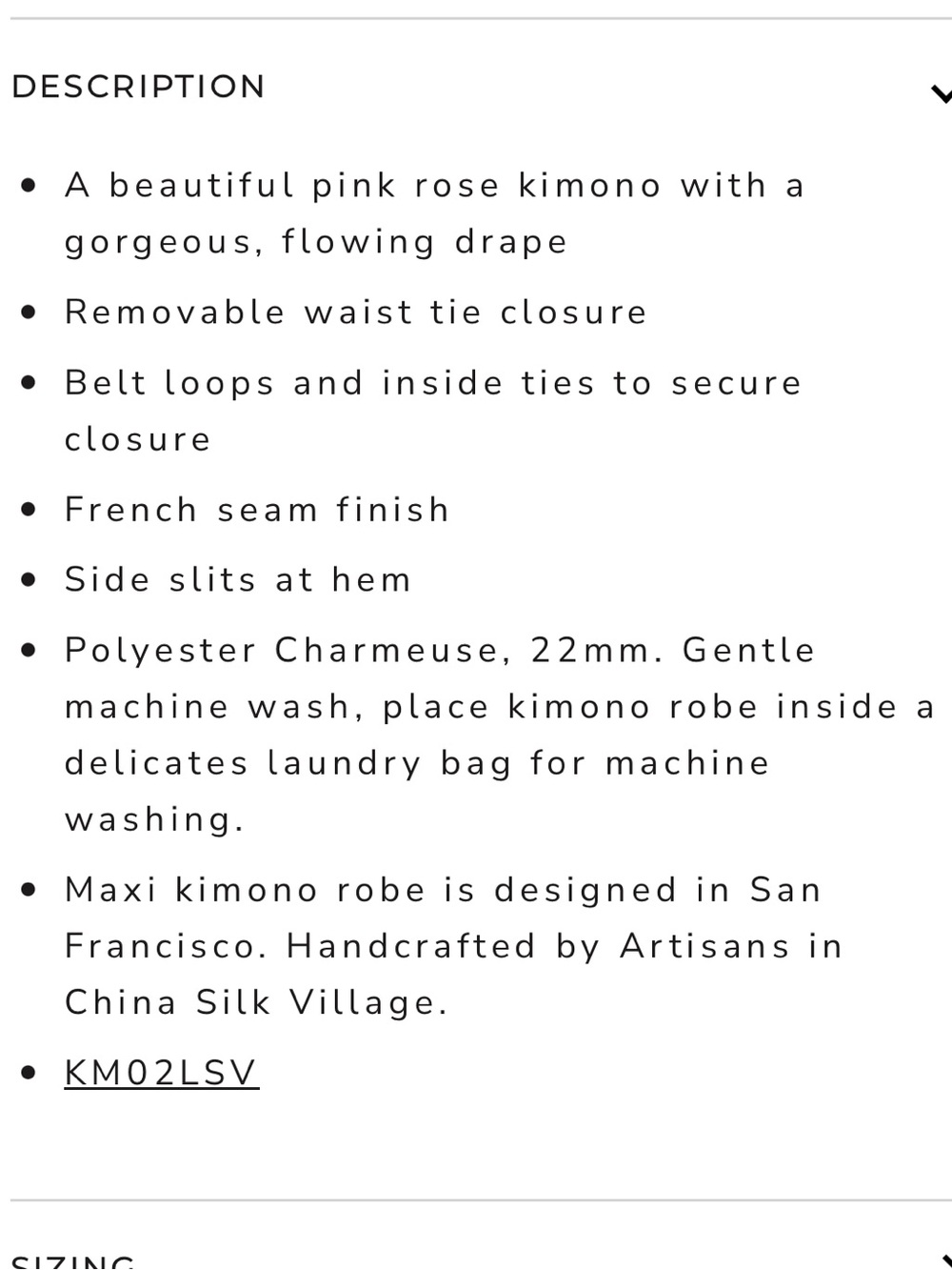 BLUSH ROSE LONG KIMONO ROBE - Picture 10 of 13